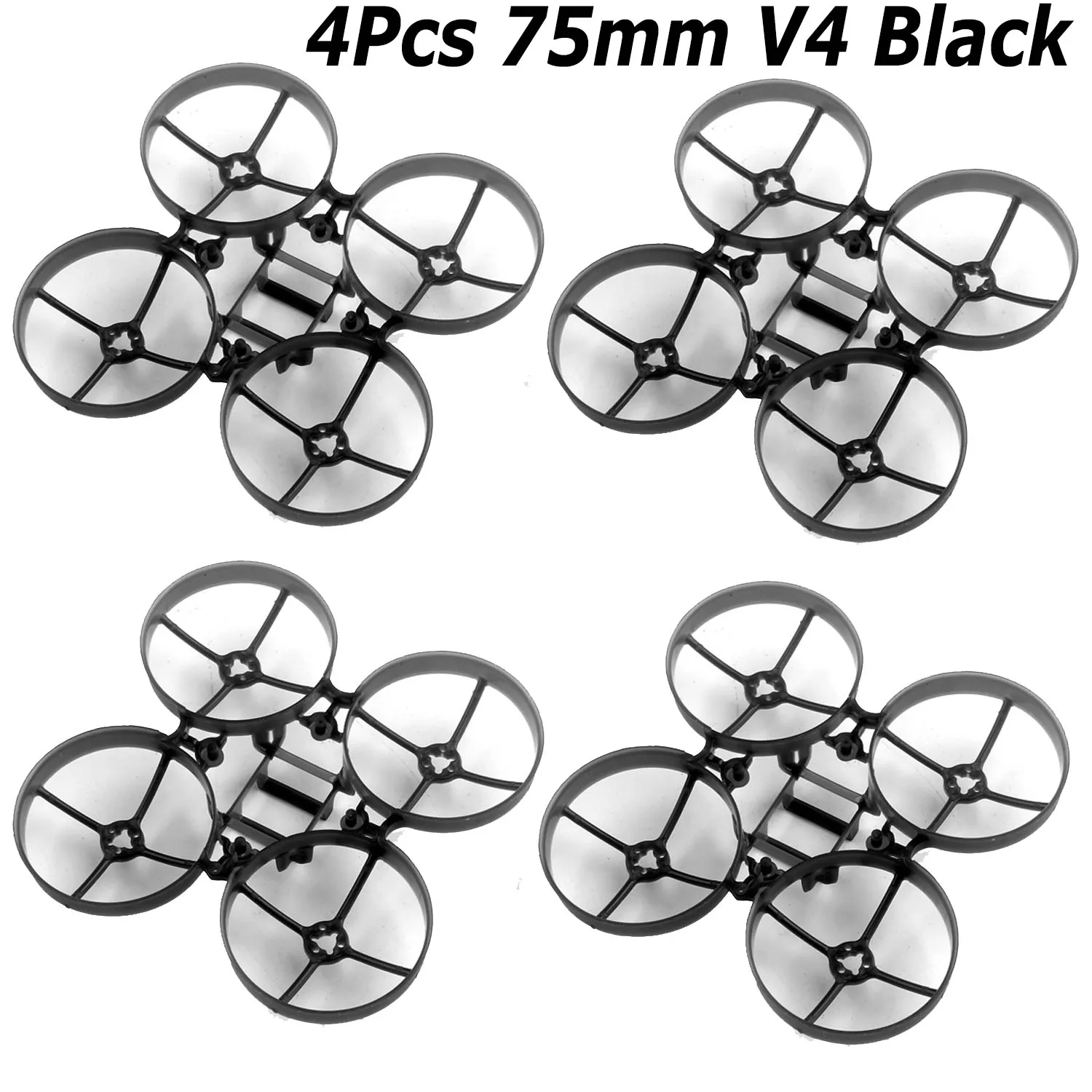 4Pcs 75mm V4 Black