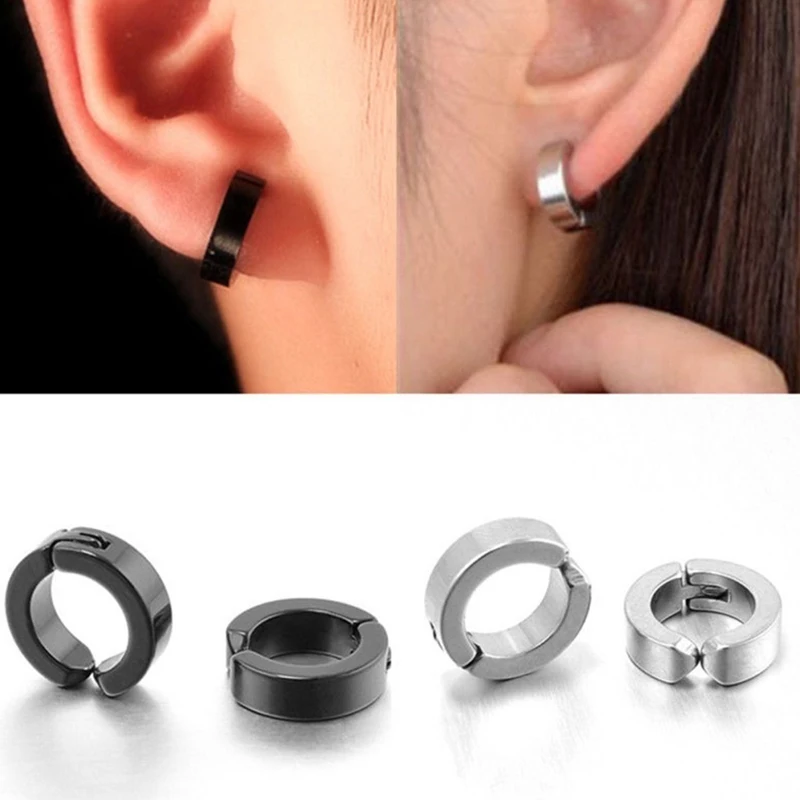 Ear Clip Earrings 2 Pcs For Men Women No Pierced