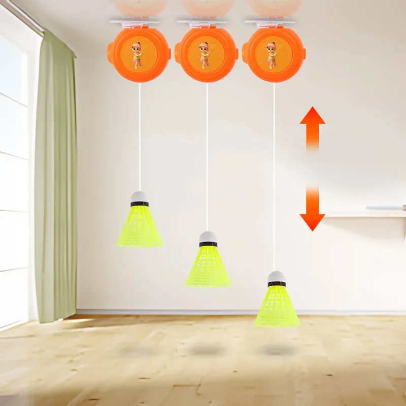 Badminton Swing Trainer Self-Adhesive Elastic Badminton Trainer Set Solo Badminton Training Device Single Player Rebound Practice Swing Adult