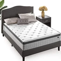 ZINUS 12 Inch Comfort Support Cooling Gel Hybrid Mattress, Queen, Euro Top Innerspring Mattress, Motion Isolating Pocket Springs 1
