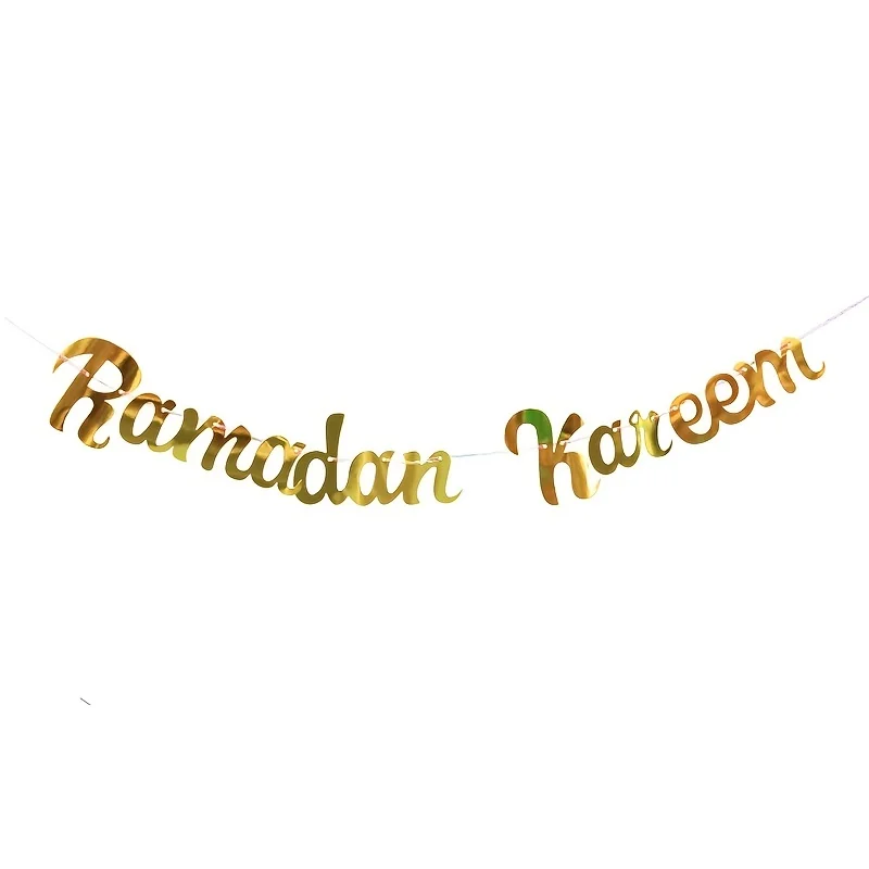 Party Decorations Gorgeous Golden Eid Mubarak & Ramadan Kareem Banner Add A Festive Touch To Your Party