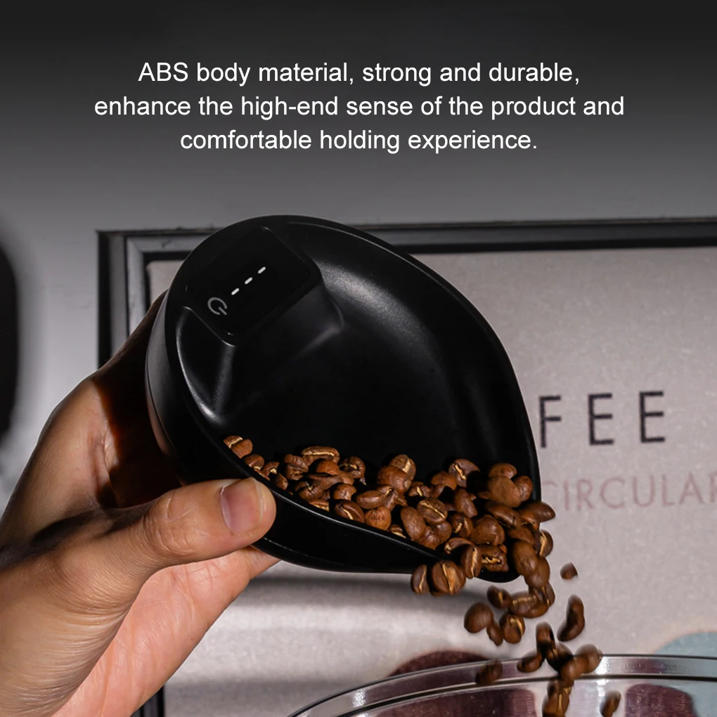 Mini Portable Coffee Electronic Scale Bean Tray Espresso LED Weighing 0.1g ABS Electronic ScaleHigh Precision Measures Black