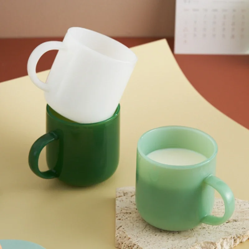 Glass Water Cup Jade Glass Cup Retro Green Glass High Borosilicate Heat resistant Tea Cups Coffee Mug Drinkware Dinking milk water