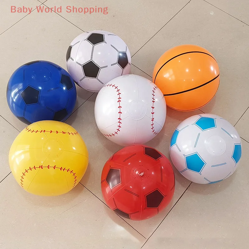 PVC Inflatable Football Baseball Basketball Volleyball Happy Summer Beach Party Decorations Swimming Pool Inflatable Toy Ball