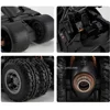 1:18 Batmobile Toys Alloy Models Cars Rubber Tires Miniature Vehicle Spray Version Cabin Door Opened Car for Kids Birthday Gifts 3