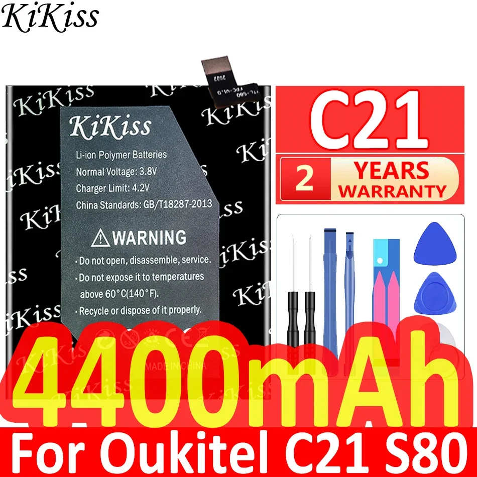 

4400mAh KiKiss Powerful Battery C 21 For Oukitel C21 S80 Smartphone