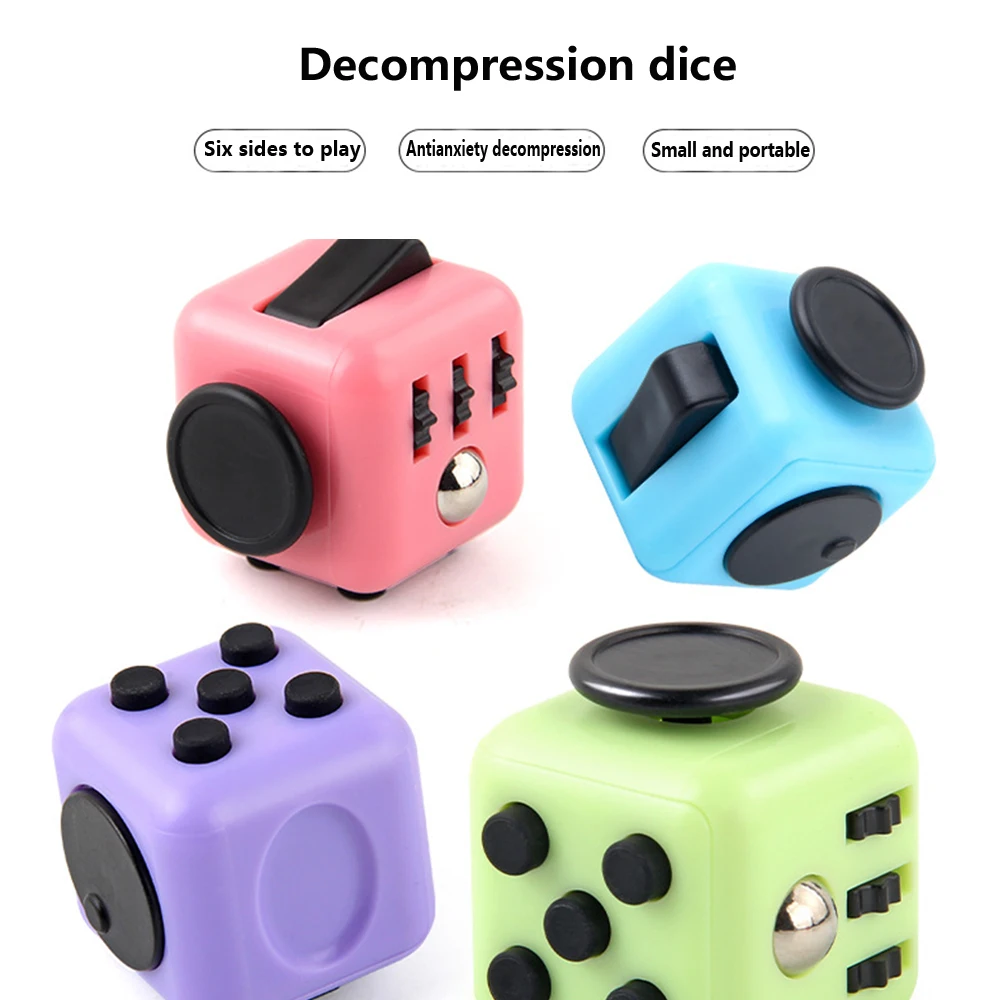 Decompression Toy Hand Pinching Venting Anti Irritability Anxiety 6sided Playable Decompression Finger Tip Dice Magic Cube fidget toys puzzle toys anti stress toys puzzle cube magic puzzle cube mini fingertip toy