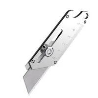 Duty Industrial Utility Knife Compact Stainless Steel Craft Cutter with Bottle Opener SK5 Blades, for DIY Professional Use 6