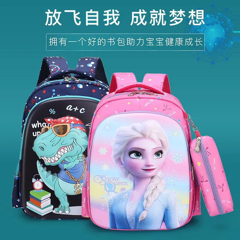 Disney Frozen Kindergarten Bag For Girls Boys Student Shoulder Orthopedic Backpack Elsa Anna Spider Man Large Capacity Mochilas