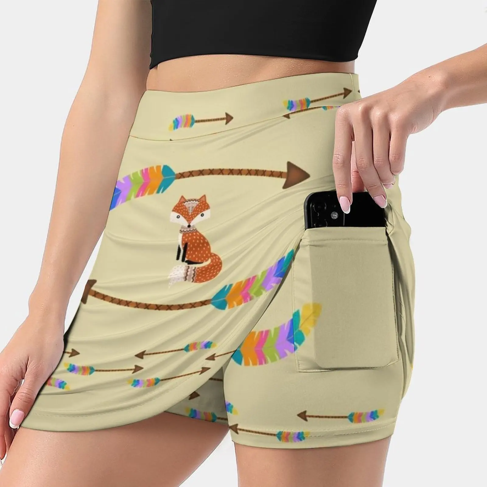 

Fox-Arrows Skirts Woman Fashion 2022 Pant Skirt Mini Skirts Office Short Skirt Fox Arrow Arrows Tribal Trend Trending Cool Hand