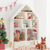 Kids Dollhouse Bookshelf and Baby Storage - Wooden Stand Dollhouse Bookcase with 4-Tier Storage Display Organizer, Children Book 1