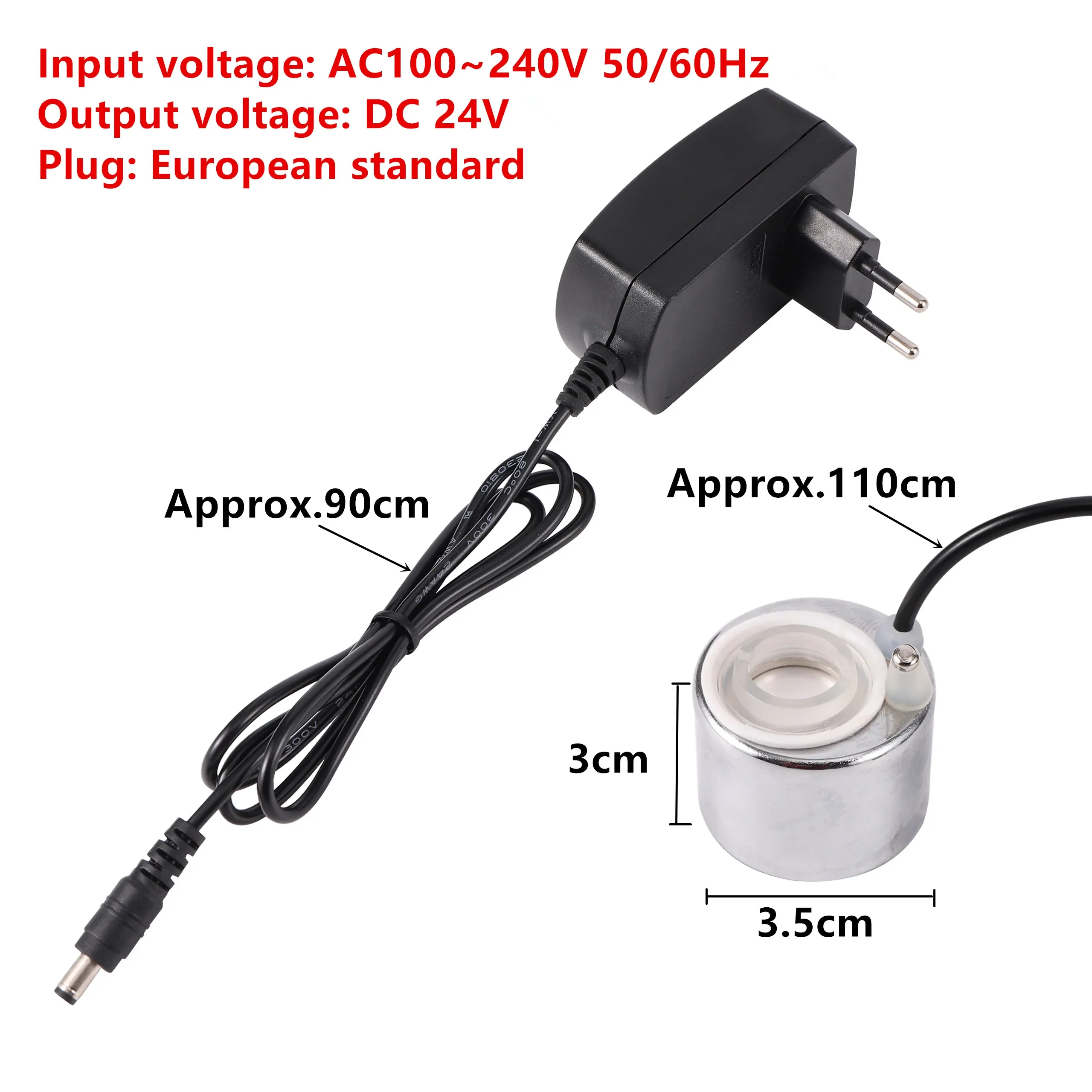 미니 초음파 가습기 24V 안개 제조기 안개 분무기 분수 물고기 탱크 연못 분무기 헤드 공기 가습기 및 플러그