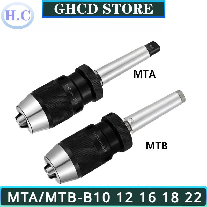 

B10 B12 B16 B18 B22 MT2 MT3 MT4 MT5 R8 C20 Self-tightening Drill Chuck Three Claws Morse Drill Chuck Lathe CNC Drill Machine