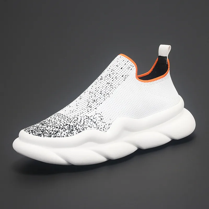 

Мужские легкие удобные беговые кроссовки, дышащая плетеная сетчатая Повседневная нескользящая обувь на толстой подошве