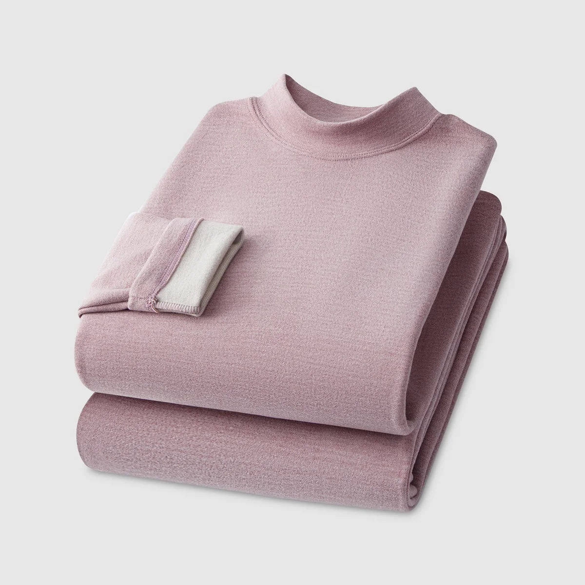 Thermal Underwear Sets Winter Cashmere Silk Semi-High Neck Thermal Underwear Women's