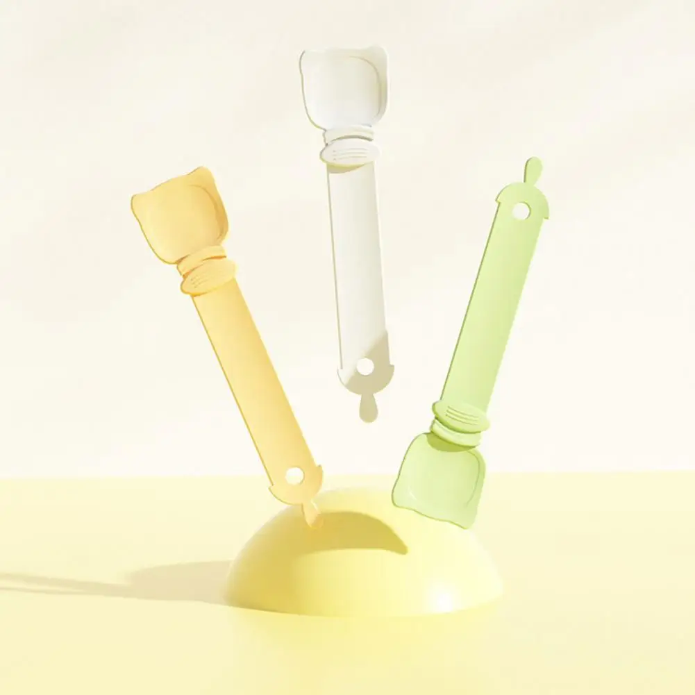 

Pet Eating Utensil Easy Squeeze Cat Strip Feeder Prevent Treat Bars with Clean Spoon Card Slot Pet Liquid Snack Dispenser