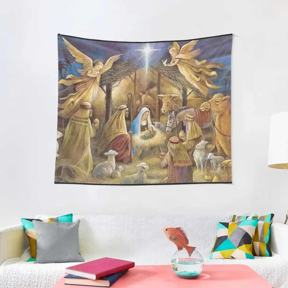

Christian Christmas Nativity Tapestry Aesthetic Room Decors Wallpaper Room Decorations Decorations For Room Tapestry