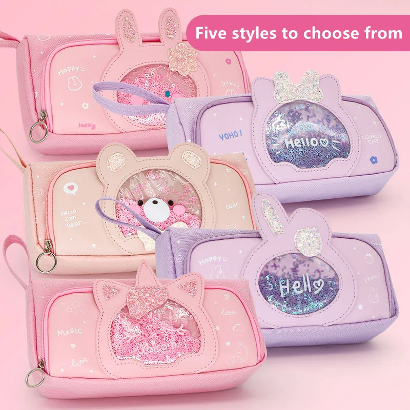 Cute Girl Pencil Case Student School Pencil Bags Girls Capacity