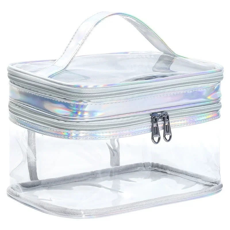 Transparent Cosmetic Bag Female Net Celebrity Large-capacity Travel Girl Portable Portable Waterproof Wash Bag Storage Bag Purse 6