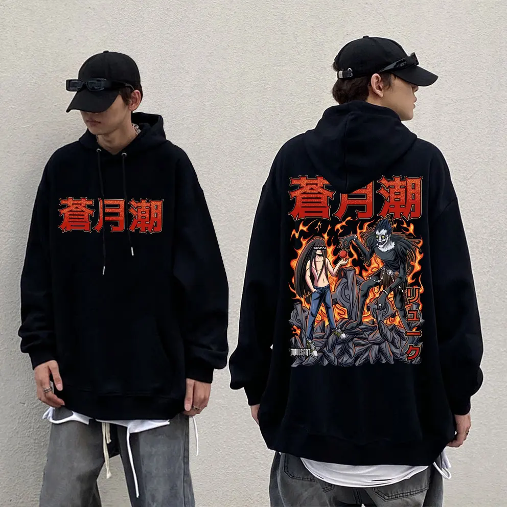 

Anime Death Note Yagami Light Misa Amane Graphic Hoodie Men Casual Oversized Sweatshirt Male Pullover Man Japanese Manga Hoodies