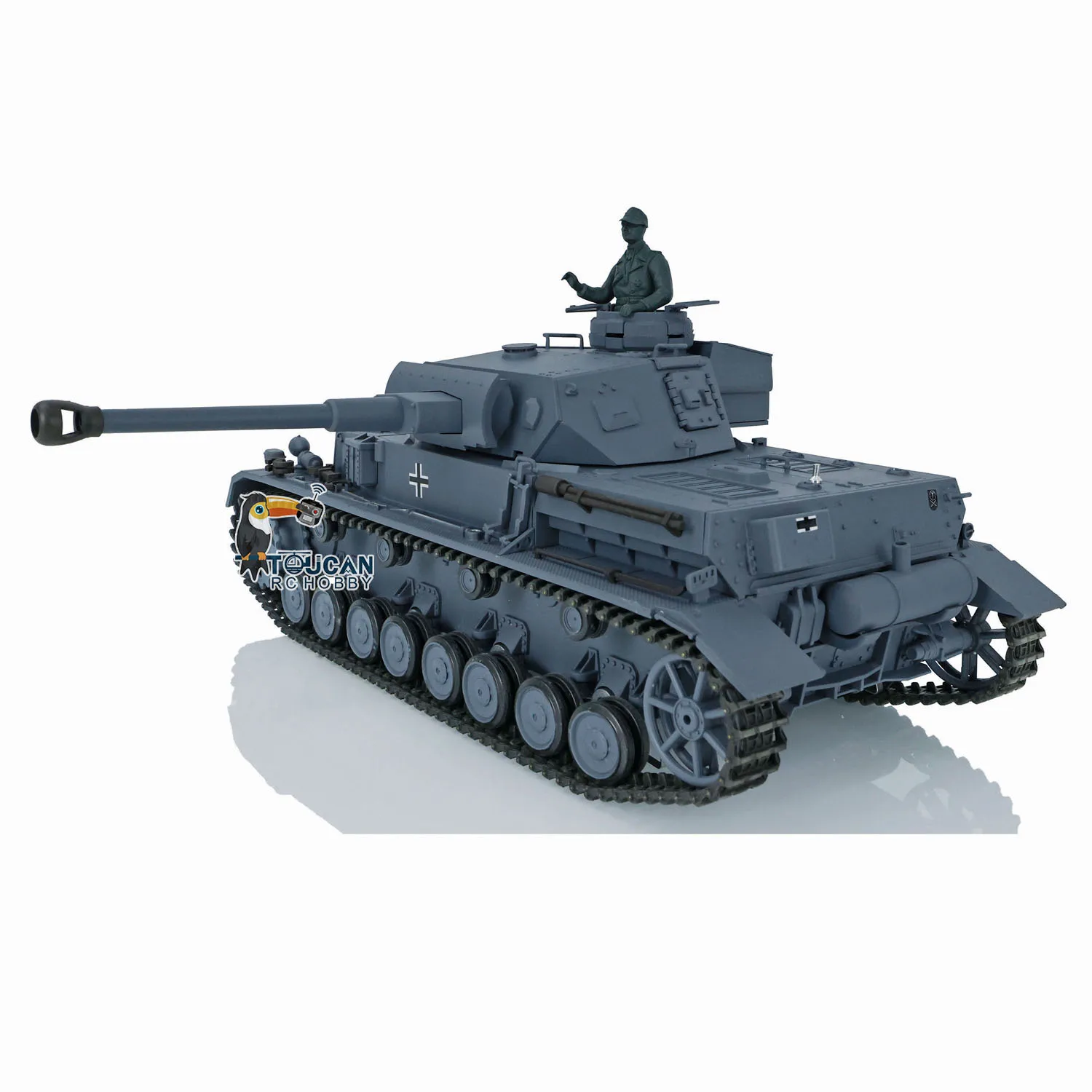 Henglong 1/16 7.0 Plastic FPV Panzer IV F2 RC Tank 3859 Steel Metal Gearbox 360 Rotating Infrared Battle TH17397-SMT7 5