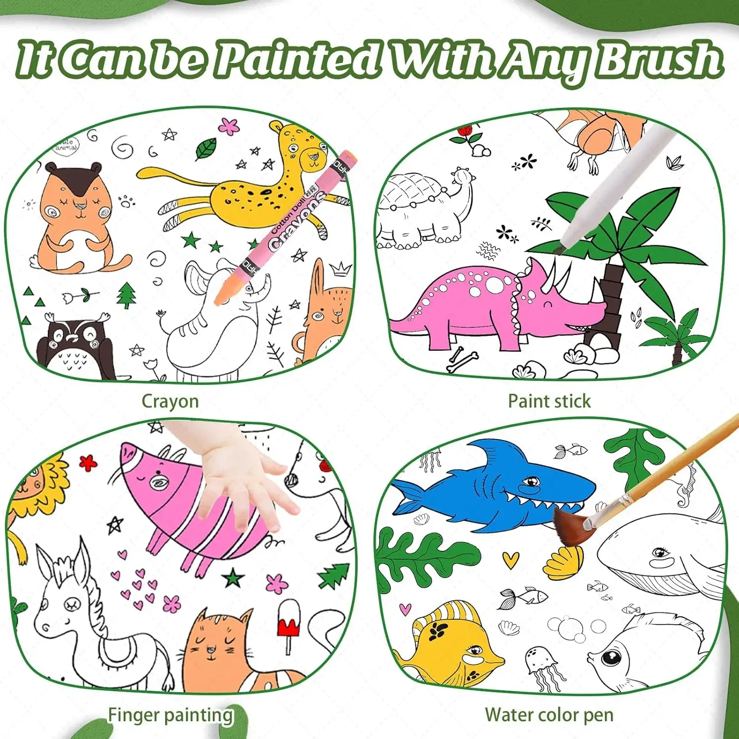 Kit da Disegno per Bambini, Rotolo di Carta da Disegno Lungo 3 Metri per Graffiti, Pittura Fai-da-Te per Studenti, Pratica di Disegno e Colorazione - immagine 3