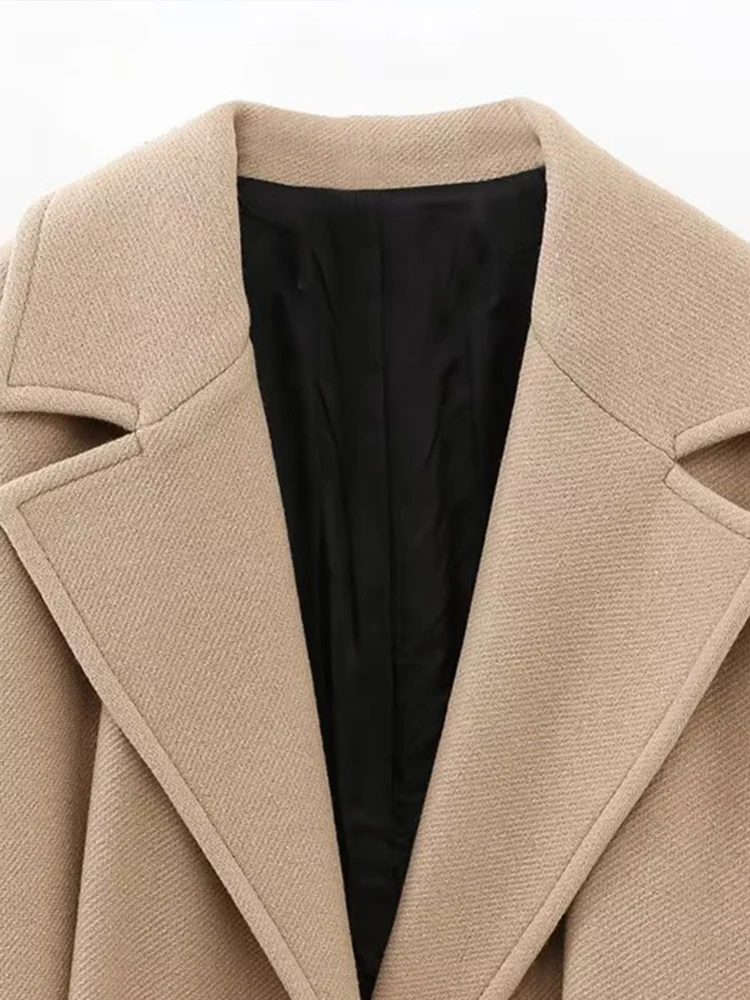 Pokiha-jaqueta feminina com gola de lapela xadrez, casaco manga comprida,  botão frontal, casacos femininos, tops chiques, vintage e elegante, nova  moda - AliExpress
