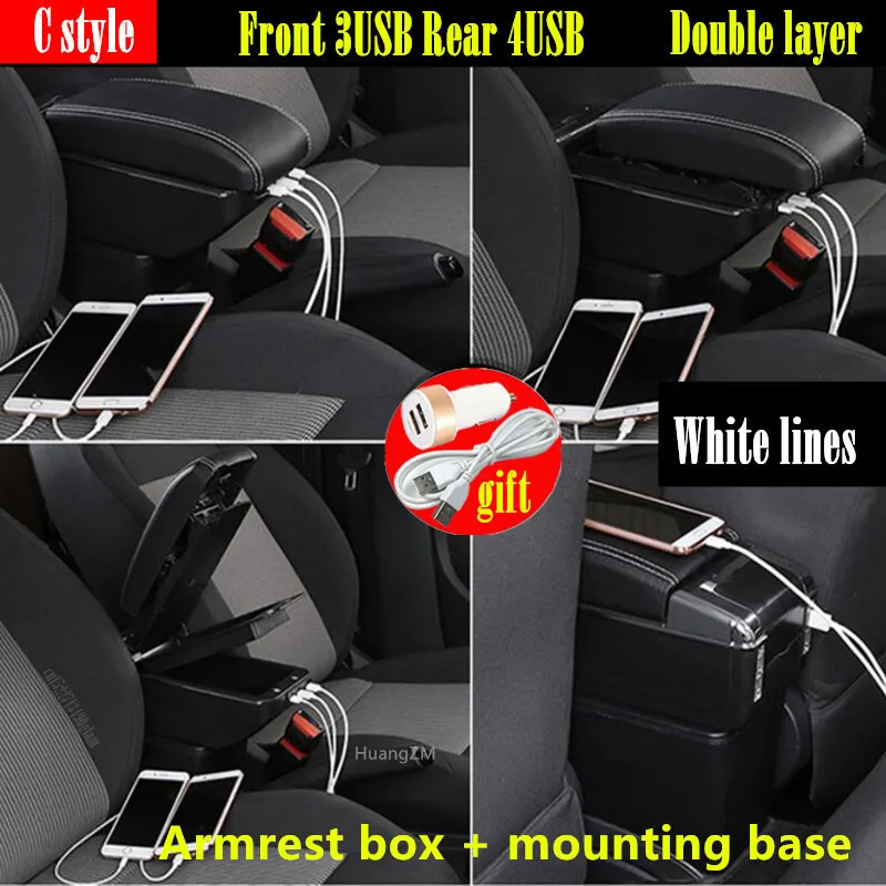 Honda Fit Jazz 2 자동차 팔걸이 용 Honda Jazz Armrest Box 2008 2009 2010 2011 2012 2013 팔걸이 보관함 자동차 액세서리