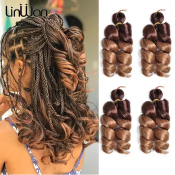 French Curls Braiding Hair Synthetic Spiral Curls Crochet Hair Extensions Pre Stretched Loose Wave Ombre Braids Hair For Women 1