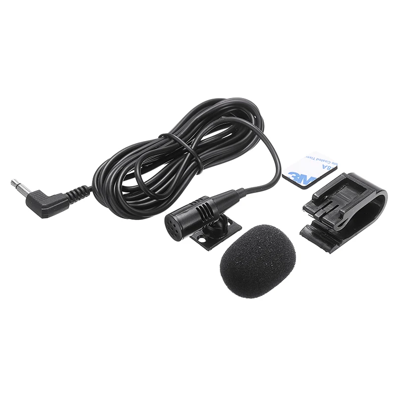 1pc Car Audio Microphone 3.5mm Jack Plug Mic Stereo Mini Wired External Microphone For SONY JVC PIONEER Portable Accessories