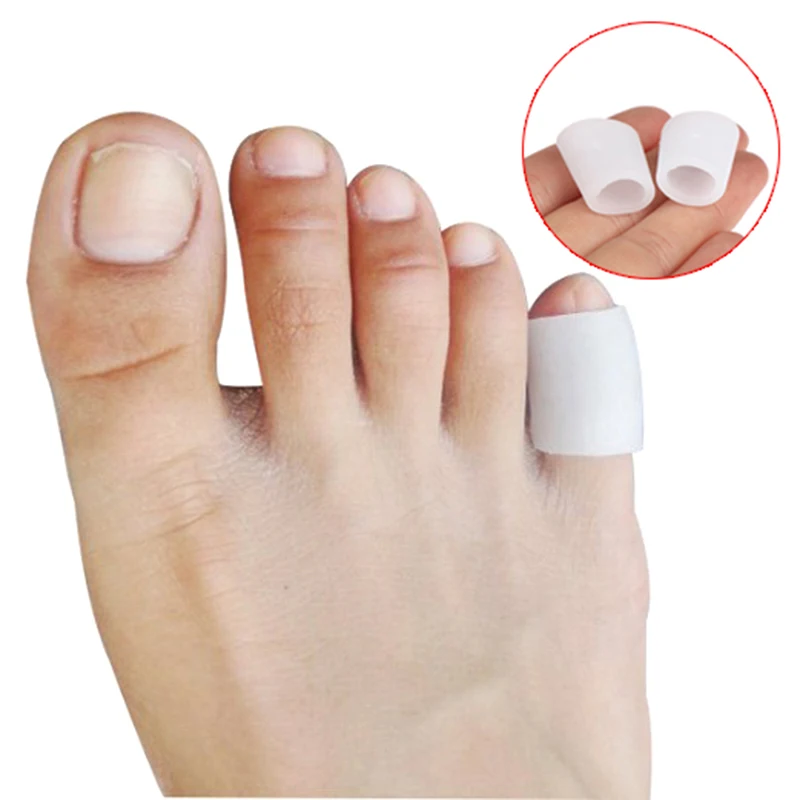 6pcs/lot Silicone Gel Little Toe Tube Corns Blisters Corrector Pinkie Protector Gel Bunion Toe Finger Protection Sleeve