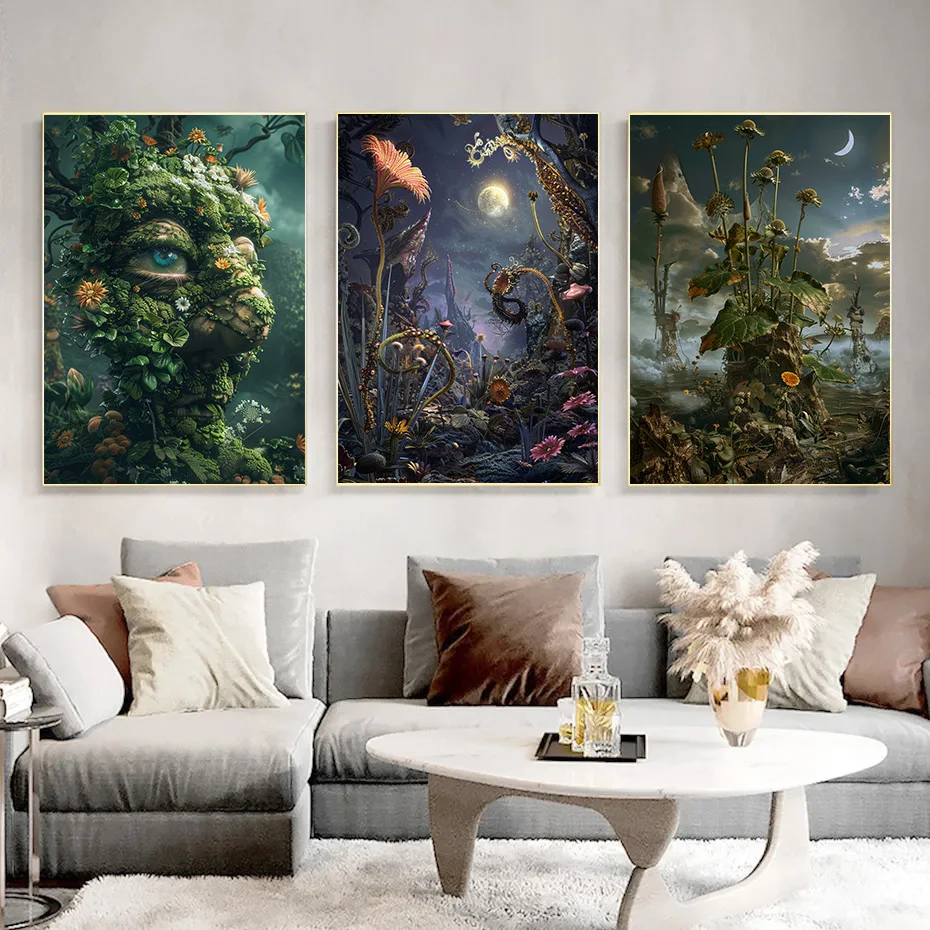 

Decor for Room Plants Decorative Painting for Bedroom Decoration 1pcs Strange Shapes Art Wall Decoration Poster Home Decorations