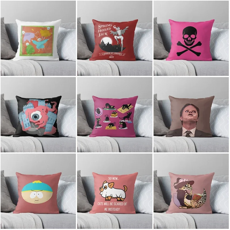 

Decorative Home pillow case Cushion covers autumn color humor 60x60cm50*50 Modern Living Room sofa House bed halloween45*45 fall