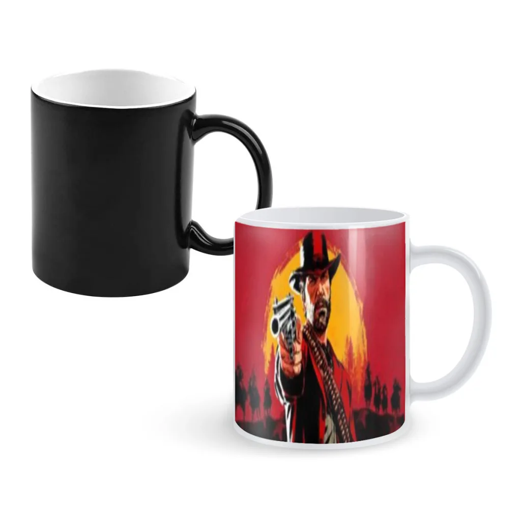 Game TV-Red-Dead-Redemption Creativity Change Color Chang mug Ceramic mug Hot Coffee Cup Breakfast Cup mug Friend Gift