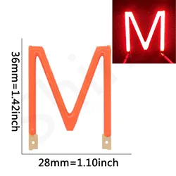 Vibrant Red LED COB Candle Diodes for Party & Wedding Decor (Red Letter M)