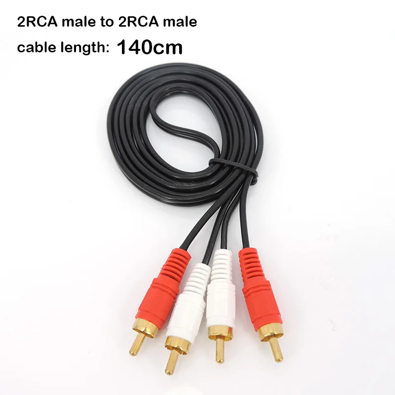 

RCA Male to 2 RCA Male connector Cable Dual Stereo Audio Wire Extension Cable AV for DVD TV CD Sound Amplifier a7