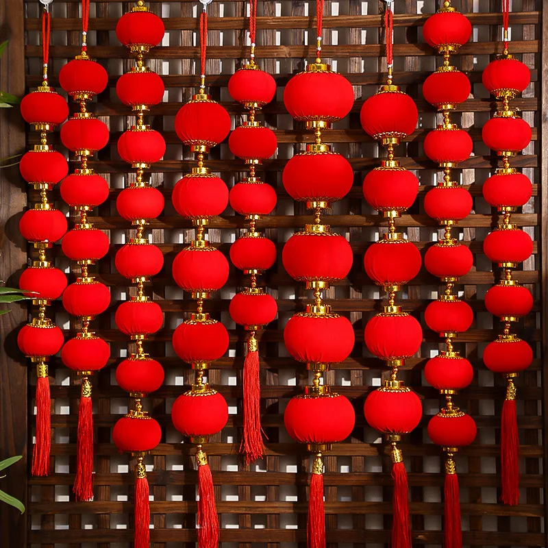 

New Year decoration pendant decoration Small lantern New Year Red lantern wall decoration hanging festive gifts
