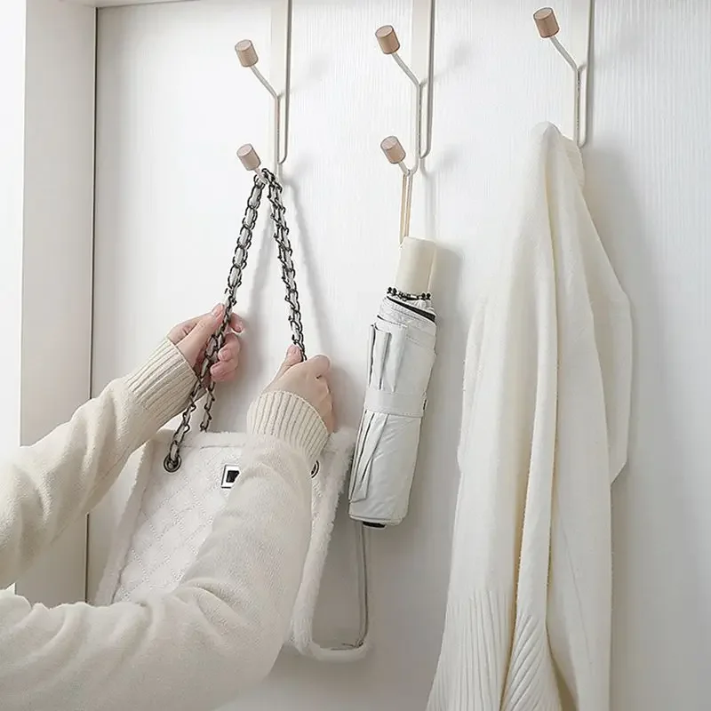 Bedroom Door Hanger Clothes Hanging Rack Over The Door Carbon Steel Home Storage Organization Hooks Purse Holders for Bags Rails