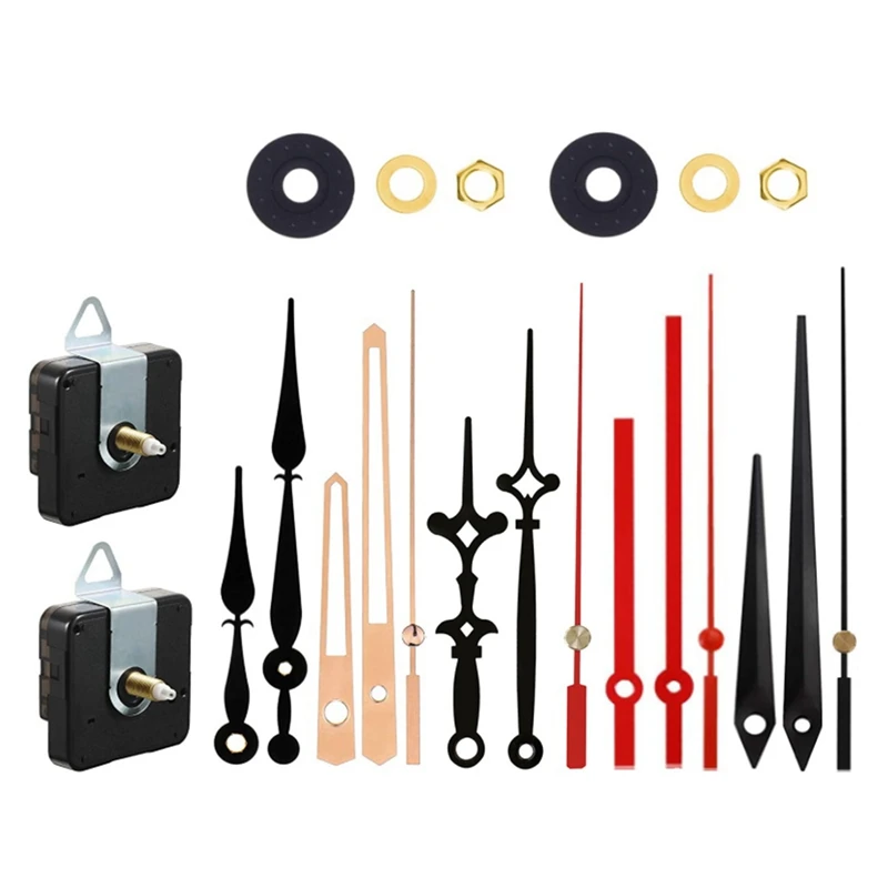 2Pcs Silent DIY Clock Quartz Motor Kit Movement Mechanism with 5