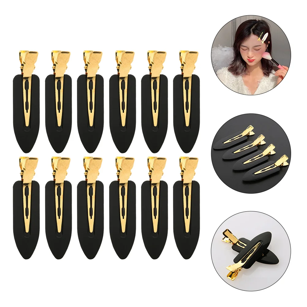 

12 Pcs Hairpin Clips for Styling Makeup Women Stainless Steel Bangs No Bend