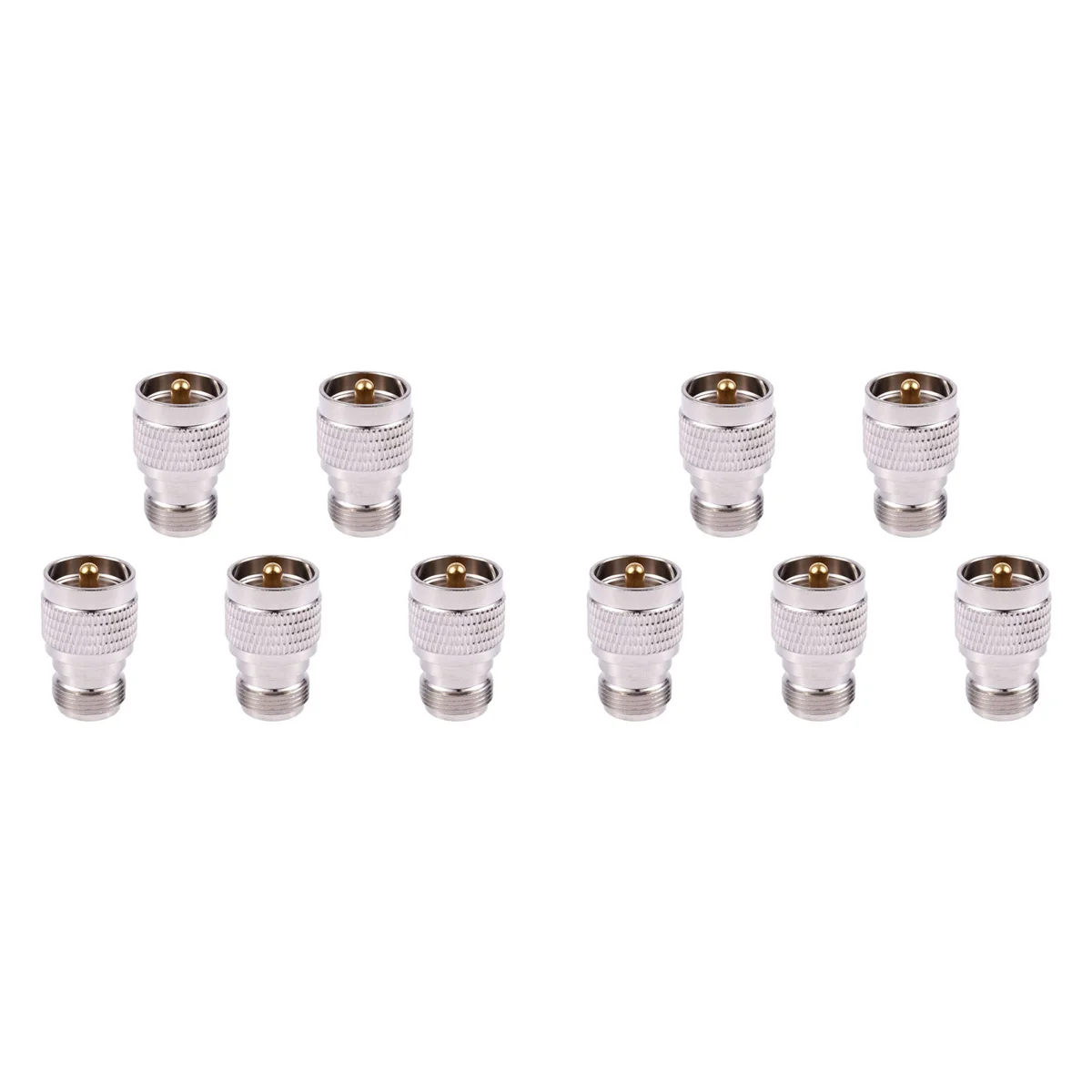 

10X UHF мужской PL259 до N Женский M/F прямой коаксиальный радиочастотный адаптер