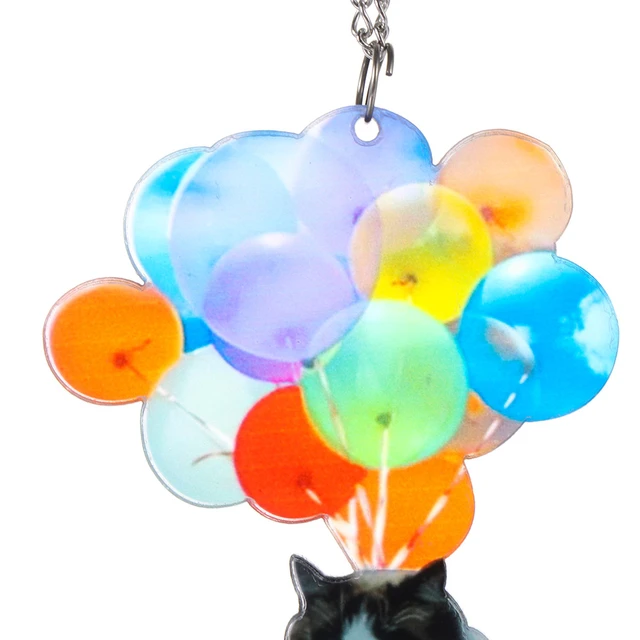 Cat Car Hanging accessories Ornament With Colorful Balloon Car