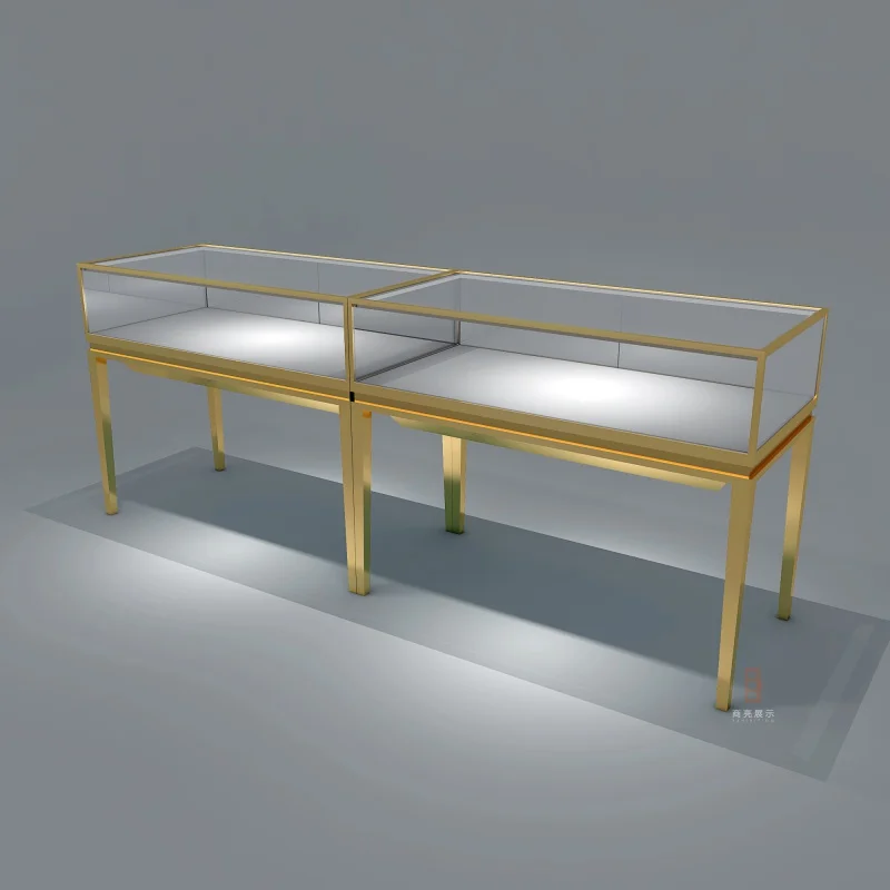 커스텀. 공장 직접 판매 목재 스테인레스 스틸, LED 조명, 하이 엔드 보석 디스플레이 캐비닛