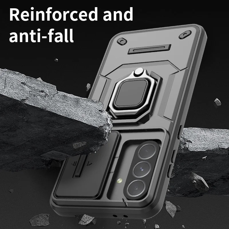 Protective Slide Camera Lens Phone Case - Durable Armor Back Cover for Samsung Galaxy A56 5G