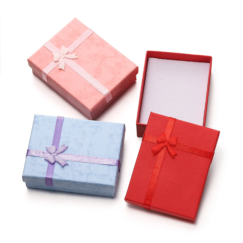 1Pcs High Quality Jewelry Gift Box Square/Rectangle Case for Ring Necklace Earring Bracelet Packaging Display