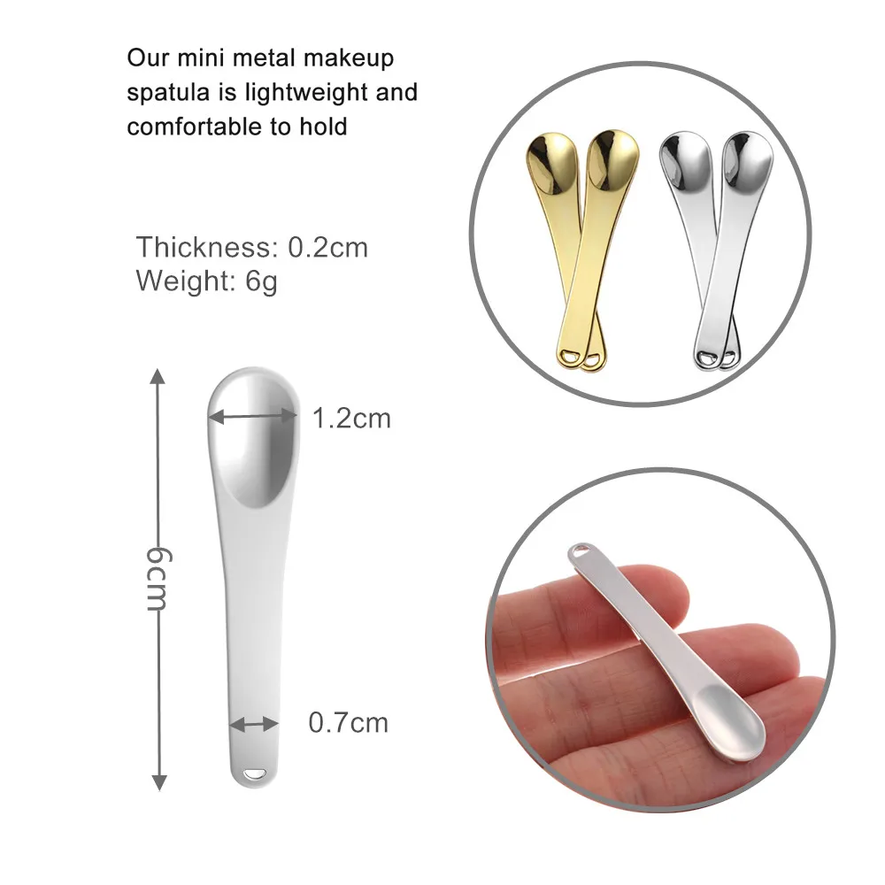 NUOLUX Spoon Spatula Facialcream Spoons Beauty Cosmetics Eye Skincare Ahead  Bump Mini Scoop Makeup Metal Tools Extract Face 