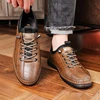 Casual Men's Shoes Loafers Flat Walking Shoes for Men Comfortable Slip on Sneakers Handmade Soft Sole Work Shoes Retro Footwear 5
