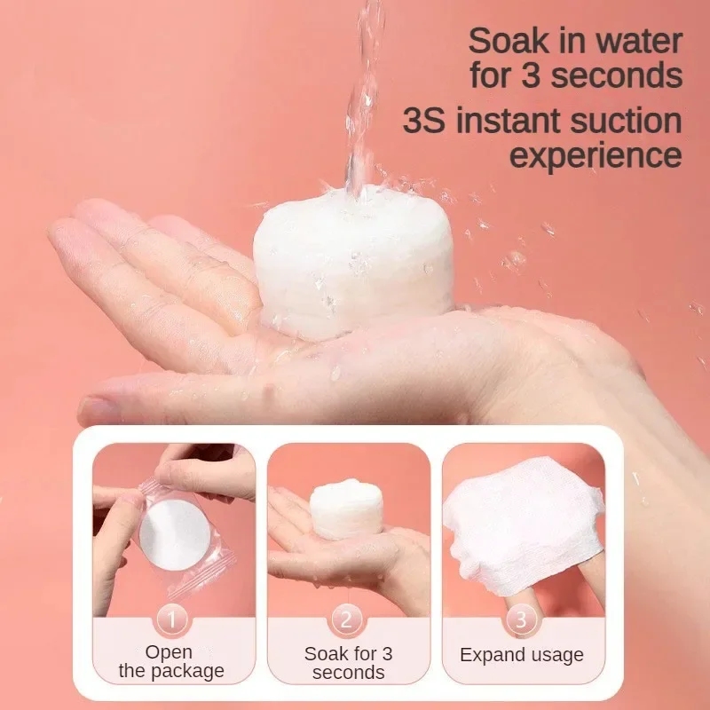 10/20 pieces compressed towel portable compressed face wash towel disposable facial cleansing thick non-woven makeup wipes 6