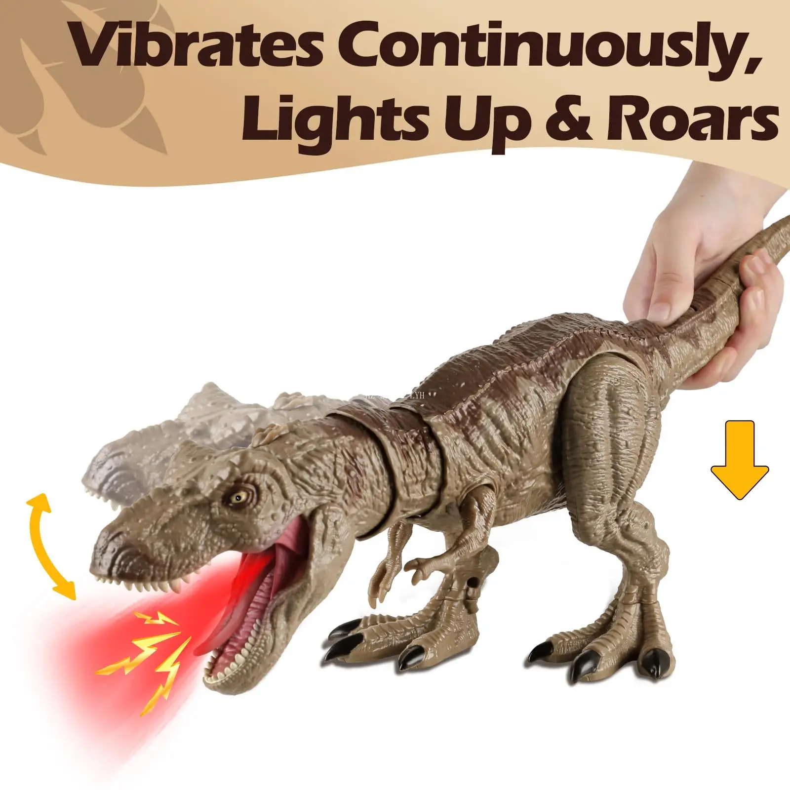 Tyrannosaurus Rex フィギュア 電子音声付き Amazon.com: RC Tyrannosaurus rex Dinosaur Toy with Light