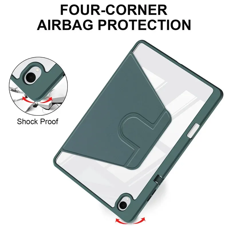 Acrylic 360° Rotating Stand Tablet Cover – Sleek Protective Case with 11-Inch Display Compatibility